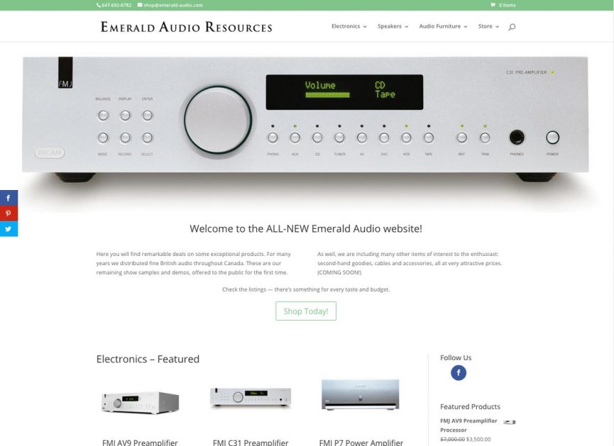 Emerald Audio Website